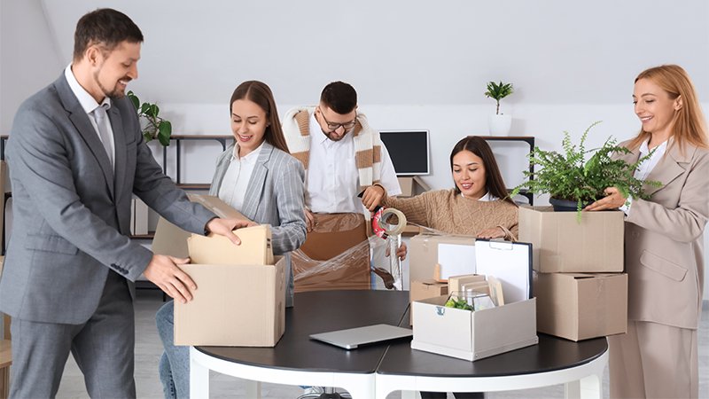 Innflytting i bedriftslokaler.